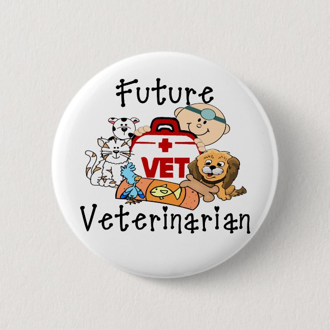 Future Veterinarian Pinback Button (Front)