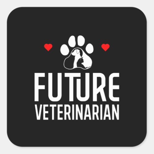 Future Veterinarian Square Sticker