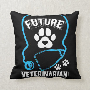 Future Veterinarian Stethoscope Funny Throw Pillow