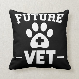Future Veterinarian Student Animal Rescuer Throw Pillow