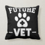 Future Veterinarian Student Animal Rescuer Throw Pillow