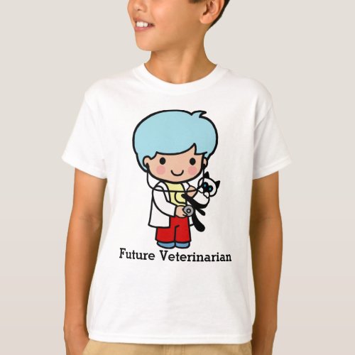 Future Veterinarian with Kitty Cat T_Shirt