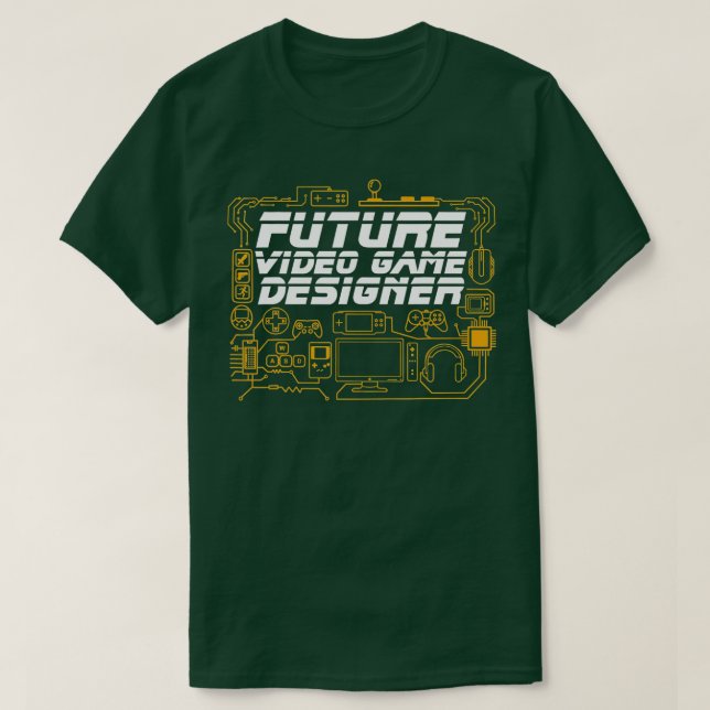 Future Video Game Designer Programmer Coding  Gift T-Shirt (Design Front)