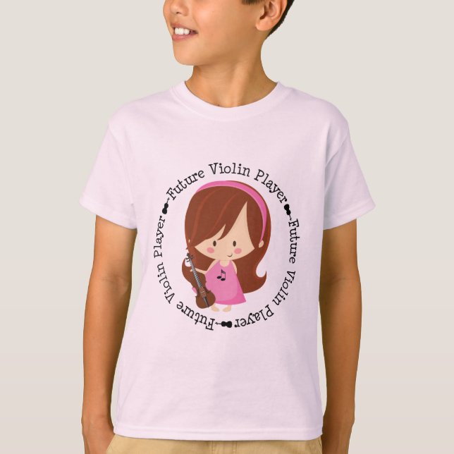 Future Violin Player Girl T-Shirt (Front)