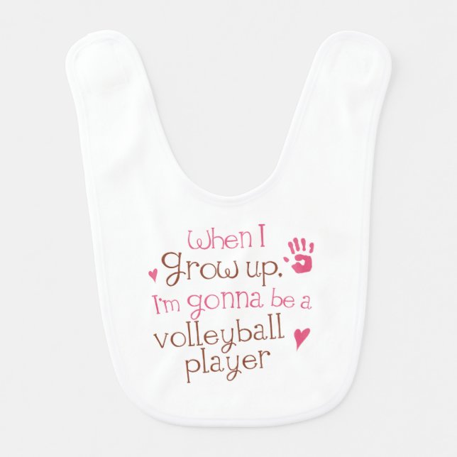 Future volleyball Player Baby Bib (Front)