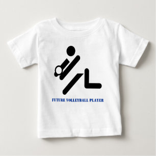Future volleyball player black, blue custom baby T-Shirt