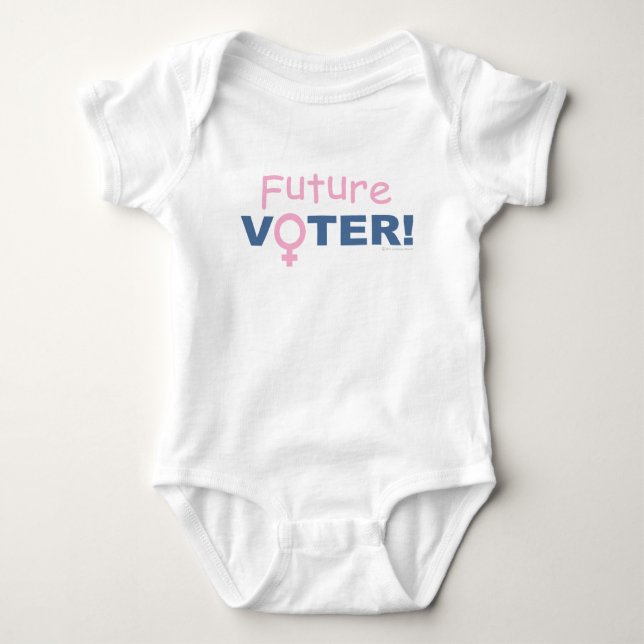Future Voter! Girl's Romper (Front)