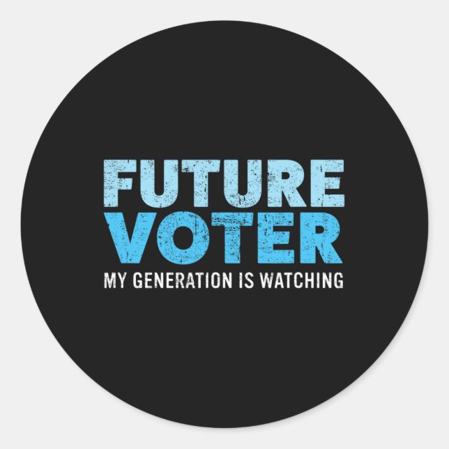 Future Voter Shirt Resist Political For Kids And T Classic Round Sticker (Front)