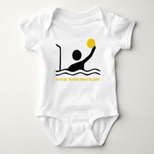 Future water polo player silhouette body suit