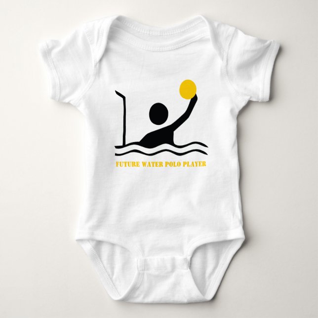 Future water polo player silhouette body suit (Front)