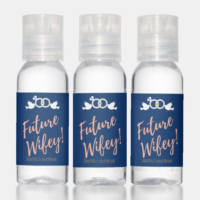 Future Wifey Love Birds in Deep Blue  Hand Sanitizer (Set)