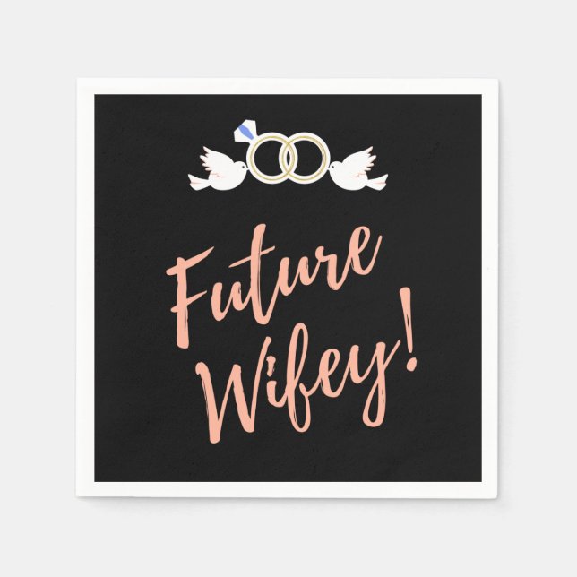 Future Wifey Love Birds  Napkins (Front)
