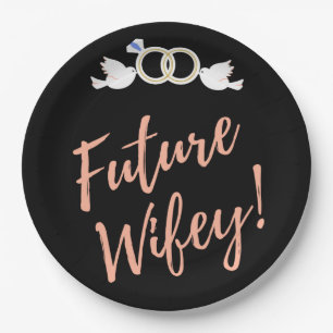 Future Wifey Love Birds Paper Plates