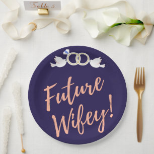 Future Wifey Love Birds    Paper Plates