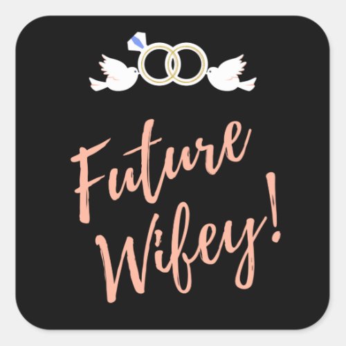 Future Wifey Love Birds     Square Sticker