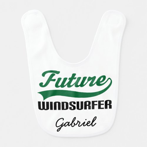 Future Windsurfer Personalized Baby Bib