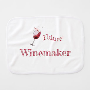 Future Winemaker Funny Wine Lover Baby Burp Cloth