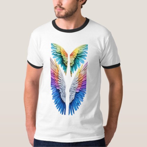 Future Wing Ink Fine Line Tattoo Art T_Shirt