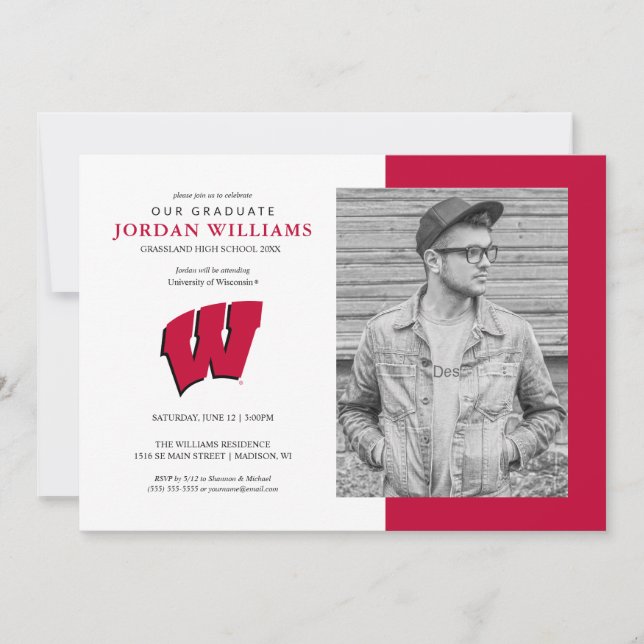 Future Wisconsin Badger Grad Announcement (Front)