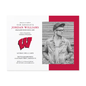 Future Wisconsin Badger Grad Announcement Postcard