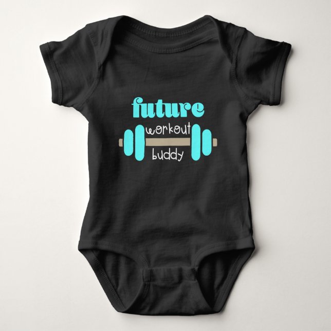 Future workout buddy baby bodysuit (Front)