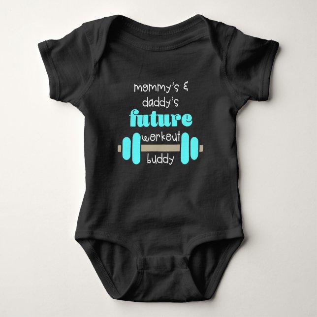 Future workout buddy baby bodysuit (Front)