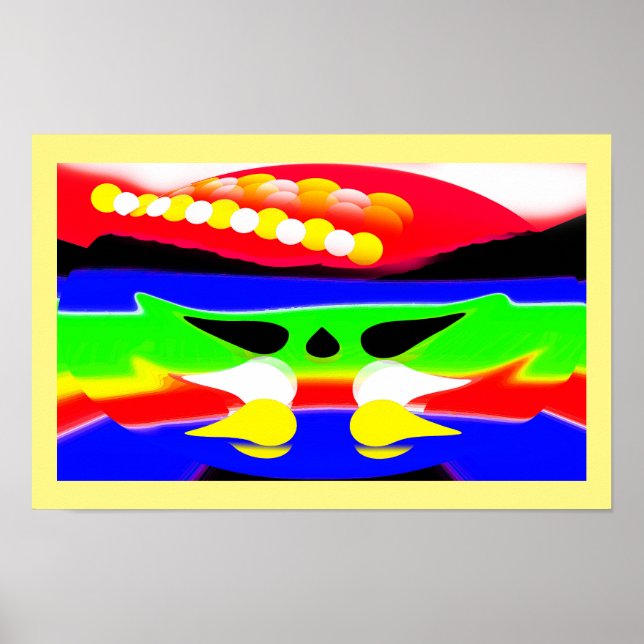 Future world fun abstract art poster (Front)