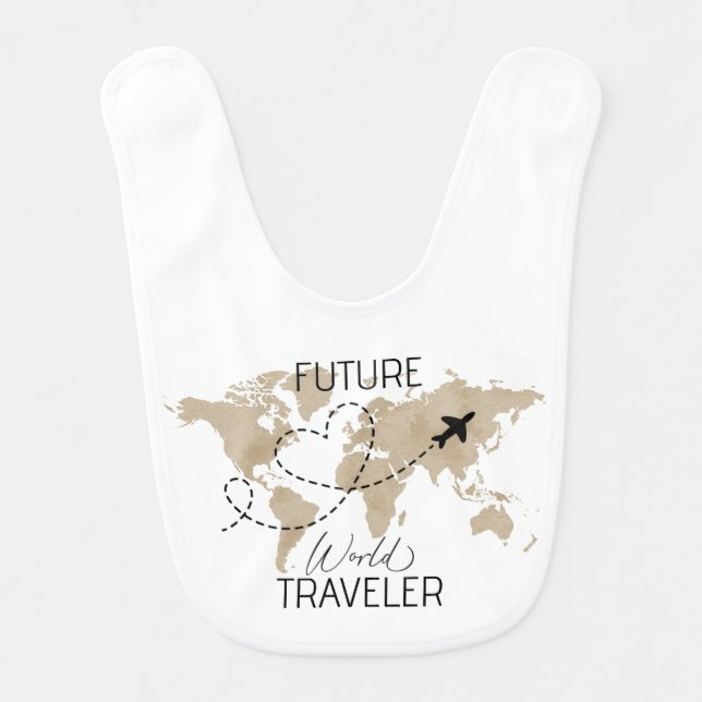 Future World Traveler Baby Bib (Front)