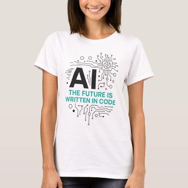 Future Written in Code Tee | Tech Prophecy Shirt (Front)