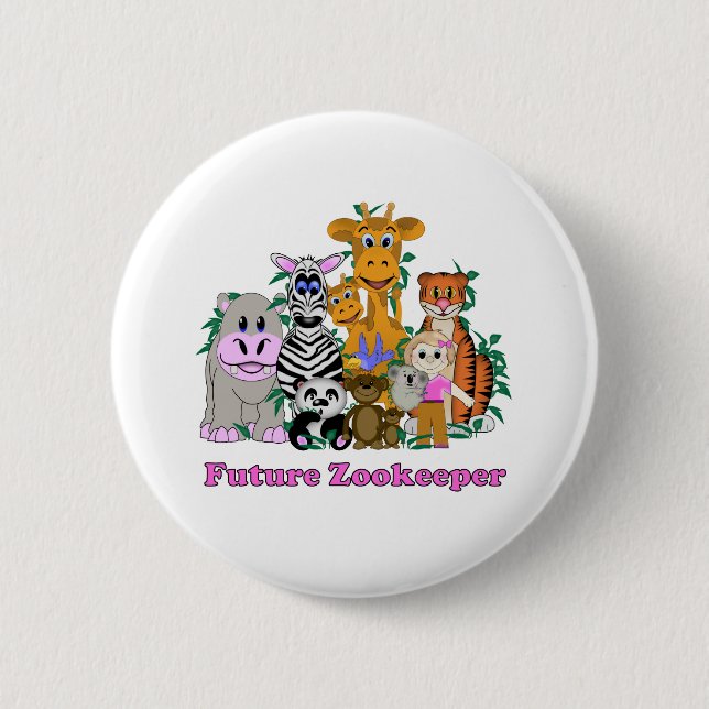 Future Zookeeper Girl Button (Front)
