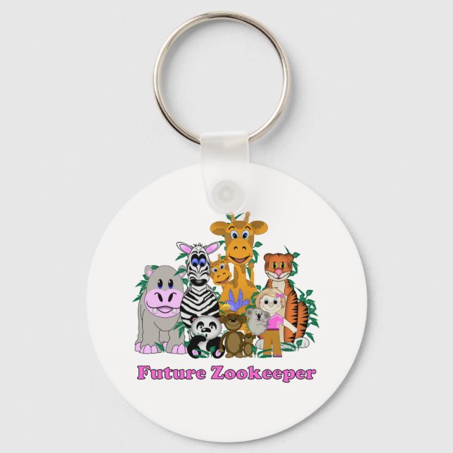 Future Zookeeper Girl Keychain (Front)