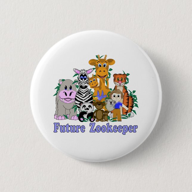 Future Zookeeper Pinback Button (Front)
