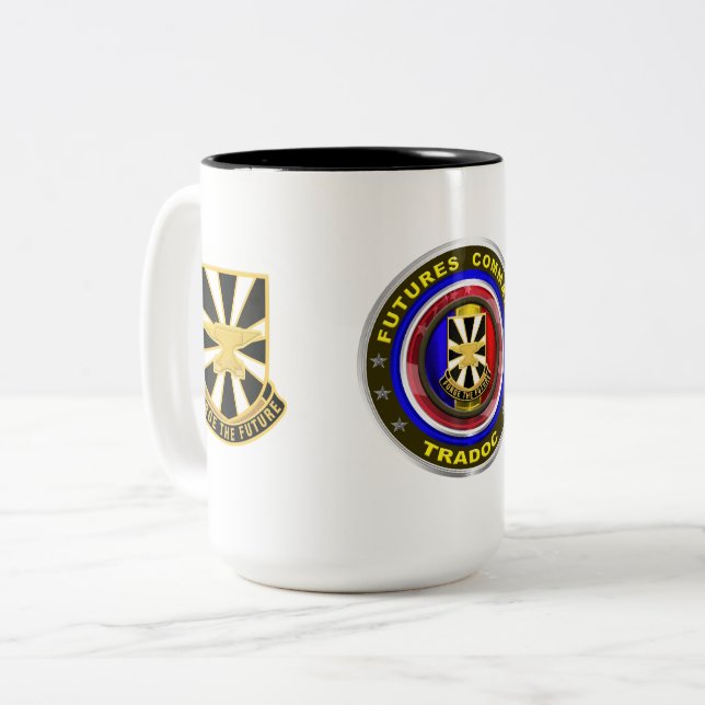 Futures Command TRADOC Two-Tone Coffee Mug (Front Left)