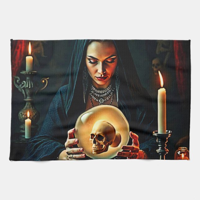 Future's Forbidden Secrets Design Kitchen Towel (Horizontal)