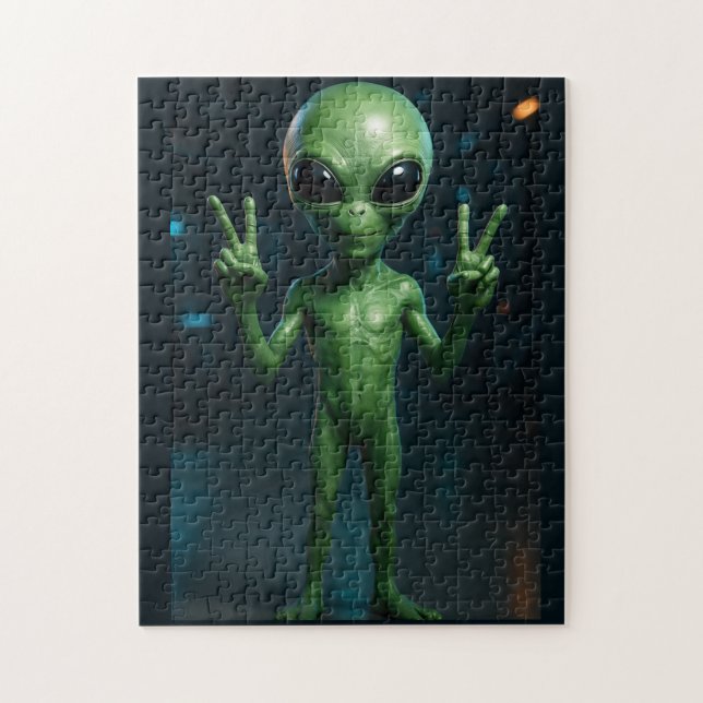 Futurist alien puzzle (Vertical)