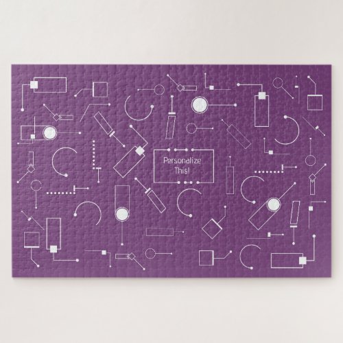 Futurist Pattern Mulberry 004 Jigsaw Puzzle