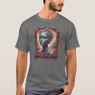 Futurist style beautiful alien woman! T-Shirt