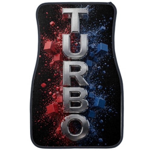 Futuristic 3D Cube Car Guy Design Floor Mat