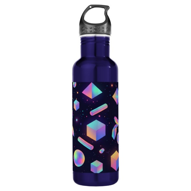 Futuristic 3D Holographic Space Water Bottle (Front)
