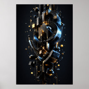 Futuristic 3D Metallic Fusion Poster