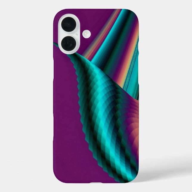 Futuristic Abstract 3D Metallic Rainbow Art Case-Mate iPhone Case (Back)