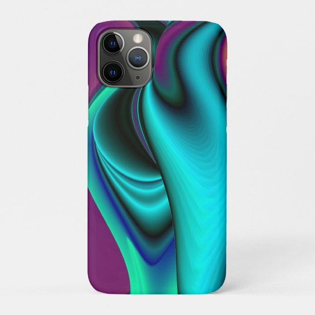 Futuristic Abstract 3D Metallic Rainbow Art Case-Mate iPhone Case (Back)