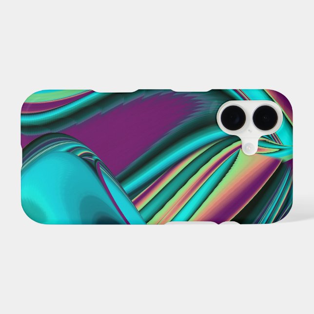 Futuristic Abstract 3D Metallic Rainbow Art Case-Mate iPhone Case (Back (Horizontal))