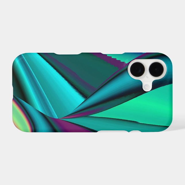 Futuristic Abstract 3D Metallic Rainbow Art Case-Mate iPhone Case (Back (Horizontal))