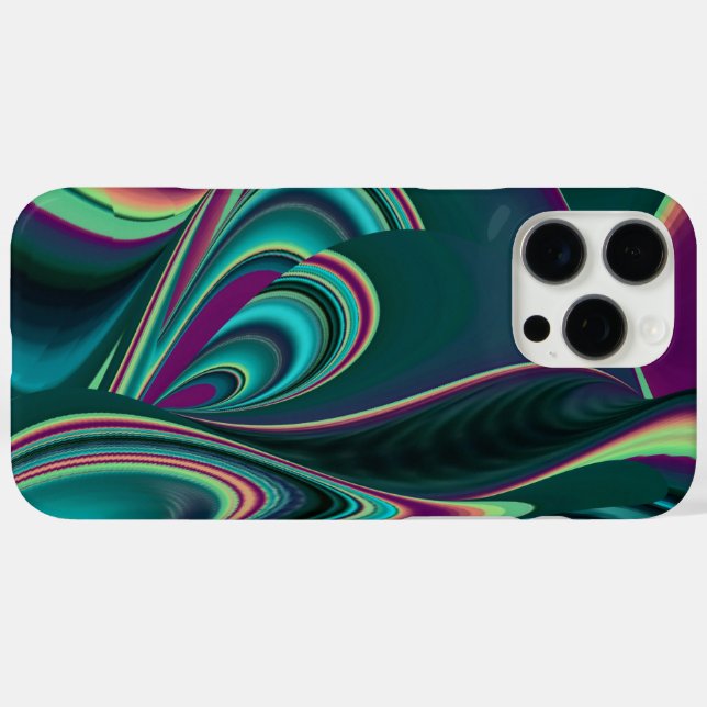 Futuristic Abstract 3D Metallic Rainbow Art Case-Mate iPhone Case (Back (Horizontal))