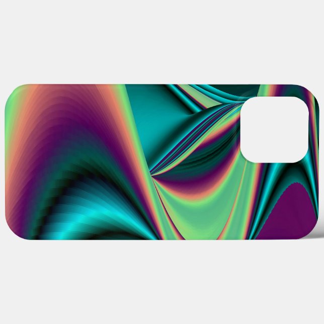 Futuristic Abstract 3D Metallic Rainbow Art Case-Mate iPhone Case (Back (Horizontal))