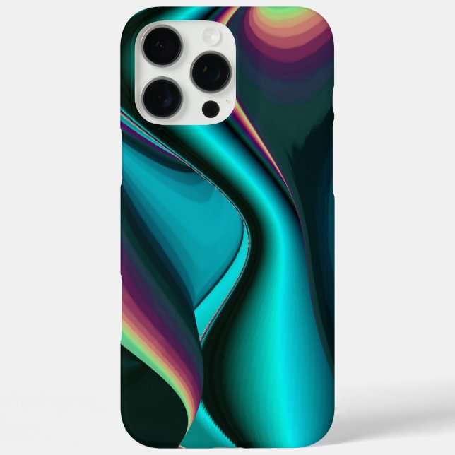 Futuristic Abstract 3D Metallic Rainbow Art Case-Mate iPhone Case (Back)