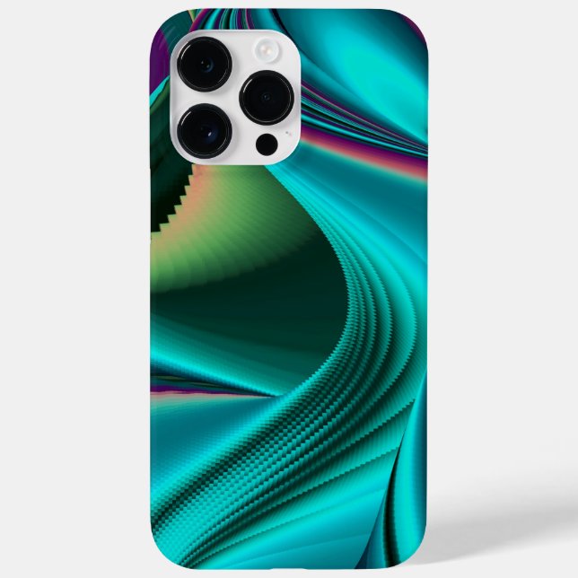 Futuristic Abstract 3D Metallic Rainbow Art Case-Mate iPhone Case (Back)