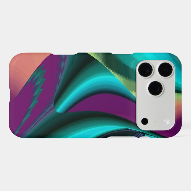 Futuristic Abstract 3D Metallic Rainbow Art Case-Mate iPhone Case (Back (Horizontal))
