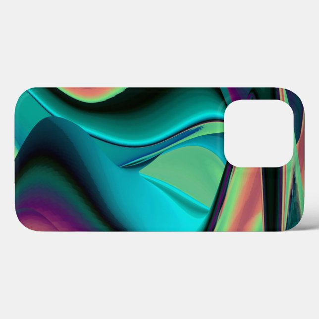Futuristic Abstract 3D Metallic Rainbow Art Case-Mate iPhone Case (Back (Horizontal))